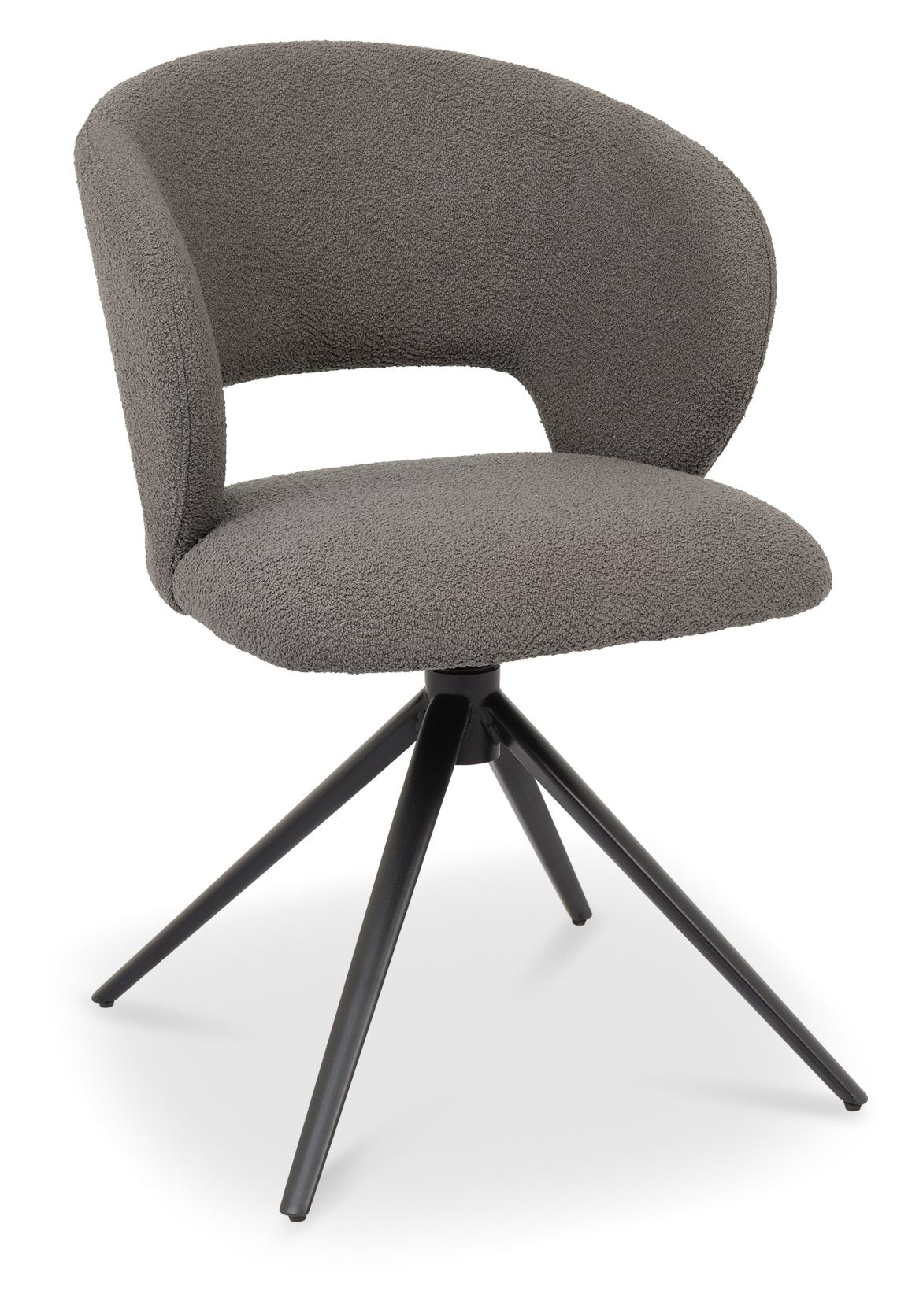 Chloe Grey Boucle Fabric Dining Chair