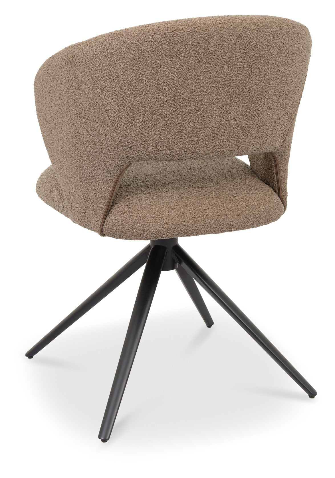 Chloe Mocha Beige Swivel Dining Chair