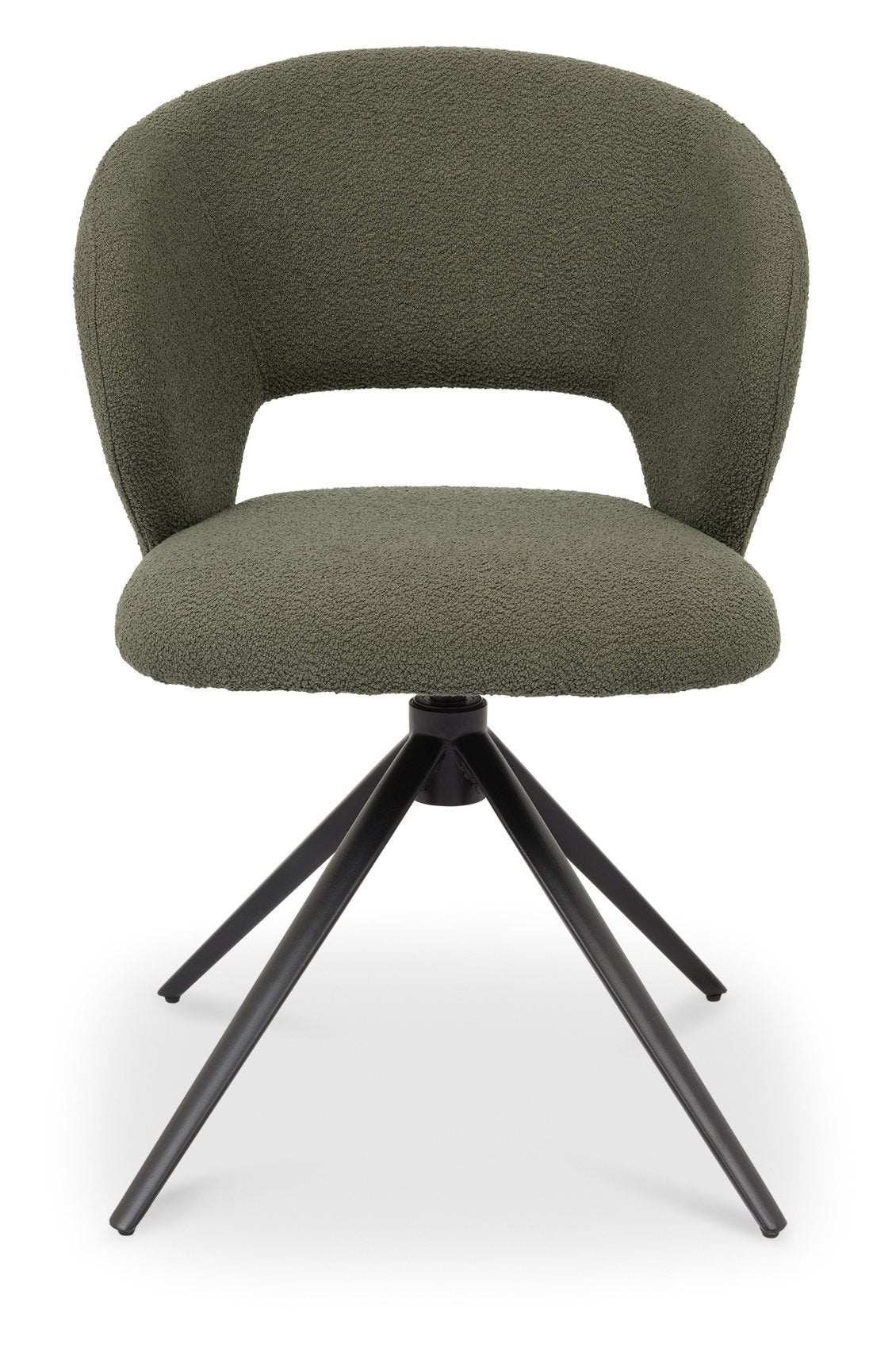 Chloe Green Boucle Swivel Chair