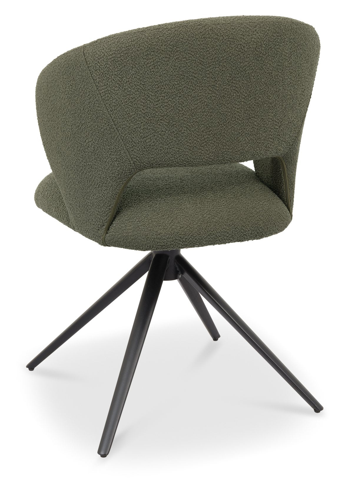 Chloe Green Boucle Swivel Chair