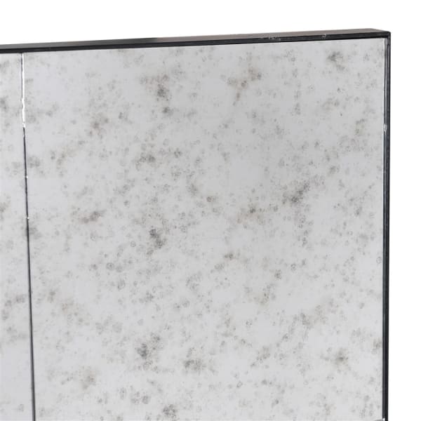 Antiqued Panel Squares Wall Mirror