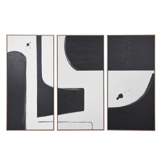 Set of 3 Monochrome Abstract Pictures