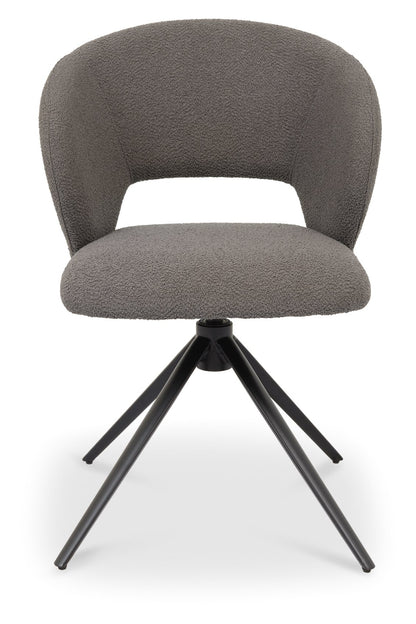 Chloe Grey Boucle Fabric Dining Chair