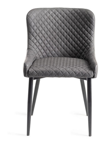 Turin Grey Faux Leather Dining Chair