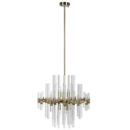 Large Glass Rods Chandelier
