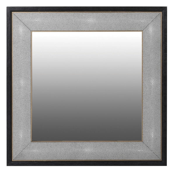 Kyoto Oak and Shagreen Square Mirror