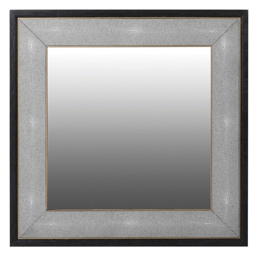 Kyoto Oak and Shagreen Square Mirror