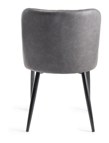 Turin Grey Faux Leather Dining Chair