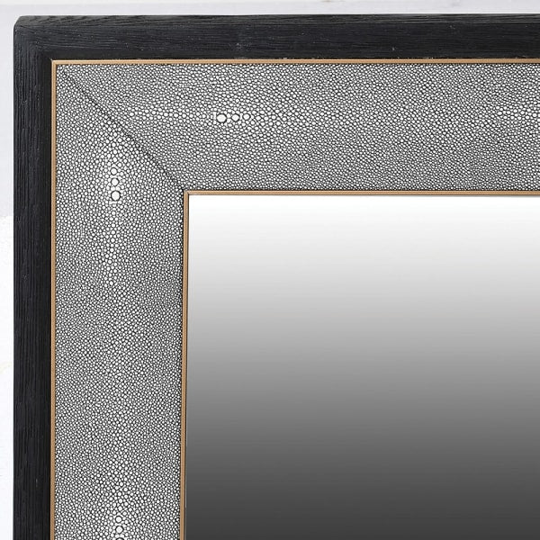 Kyoto Oak and Shagreen Square Mirror
