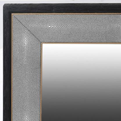 Kyoto Oak and Shagreen Square Mirror