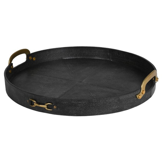 Hicks Shagreen Tray with Handles
