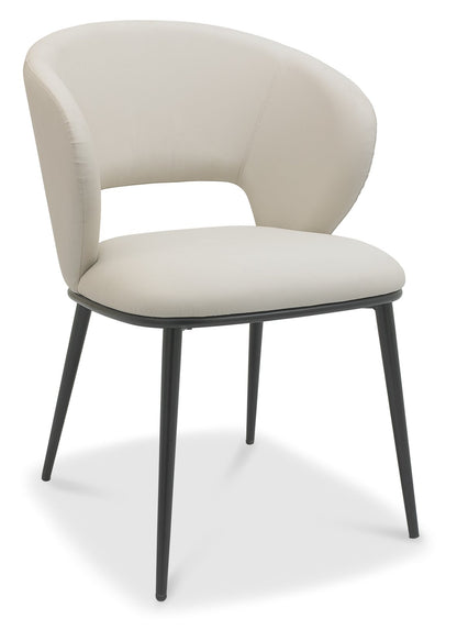 Genoa Ivory Faux Leather Dining Chair