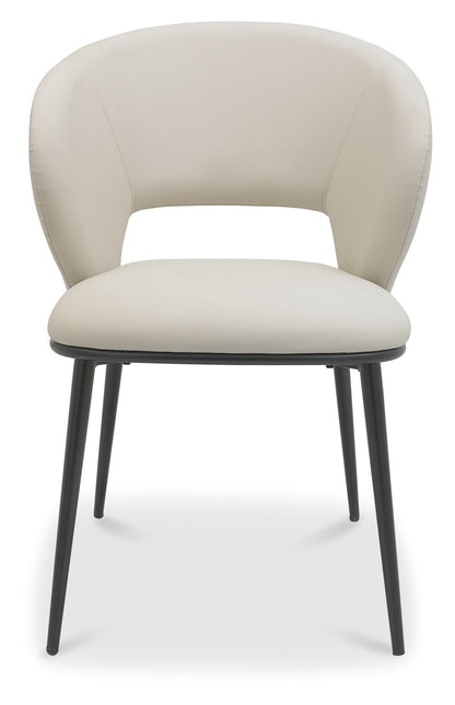 Genoa Ivory Faux Leather Dining Chair