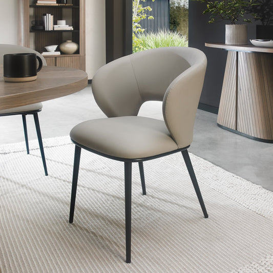 Genoa Grey Faux Leather Dining Chairs