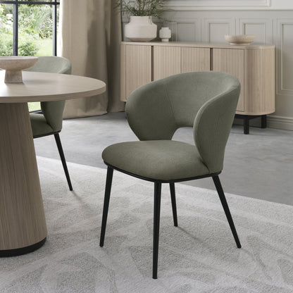 Genoa Green Fabric Dining Chair
