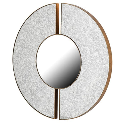 Round Gold Edged Mirror