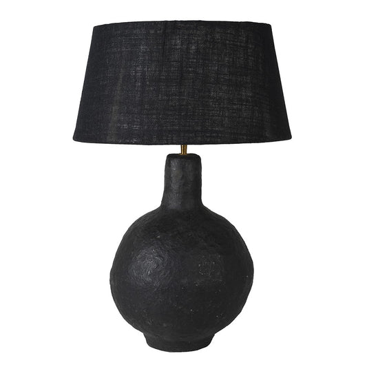 Black Eco Table Lamp with Jute Shade