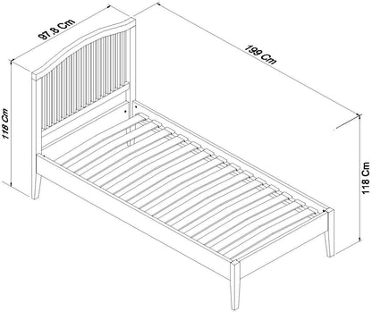 Trinity Soft Grey Single Bedframe