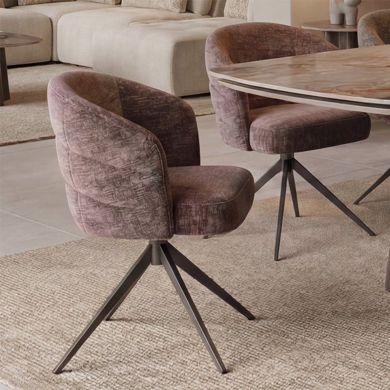 Pisa Mauve Swivel Chair