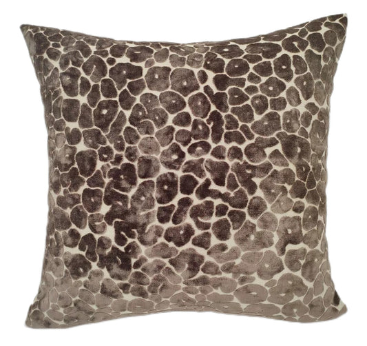 Paul Moneypenny Leopard Cut Velvet Chocolate Cushion