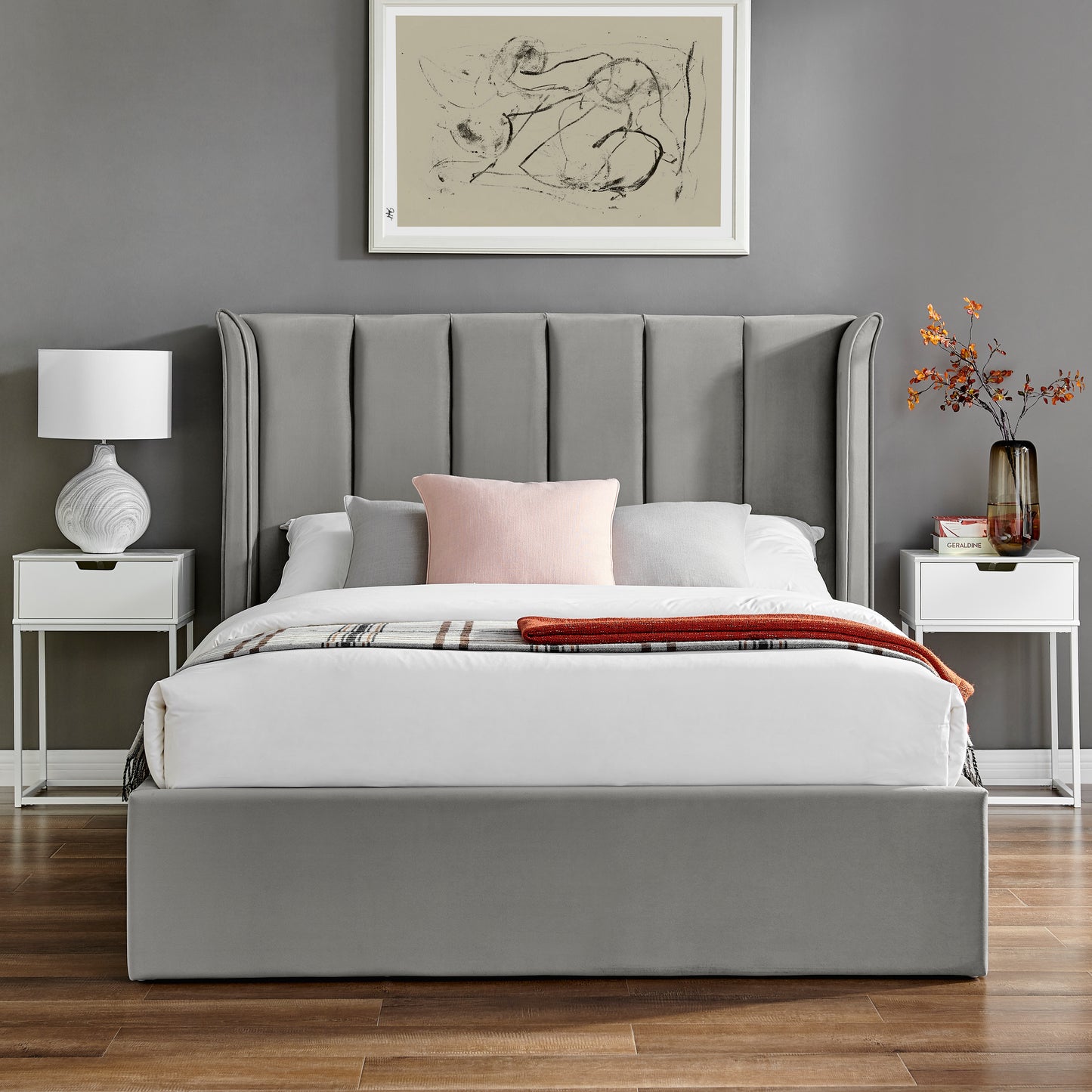 BOLOGNA DOUBLE SILVER BEDFRAMES