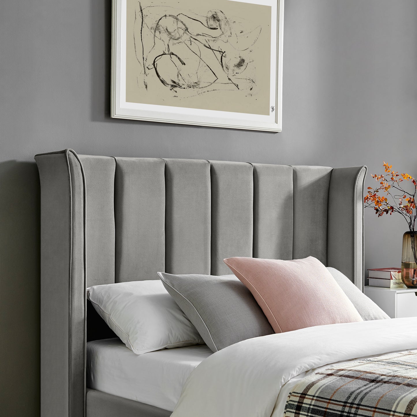 BOLOGNA DOUBLE SILVER BEDFRAMES