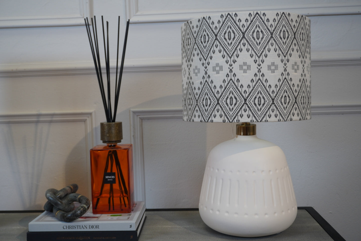 Tulum Table Lamp with Hand Woven Linen Shade