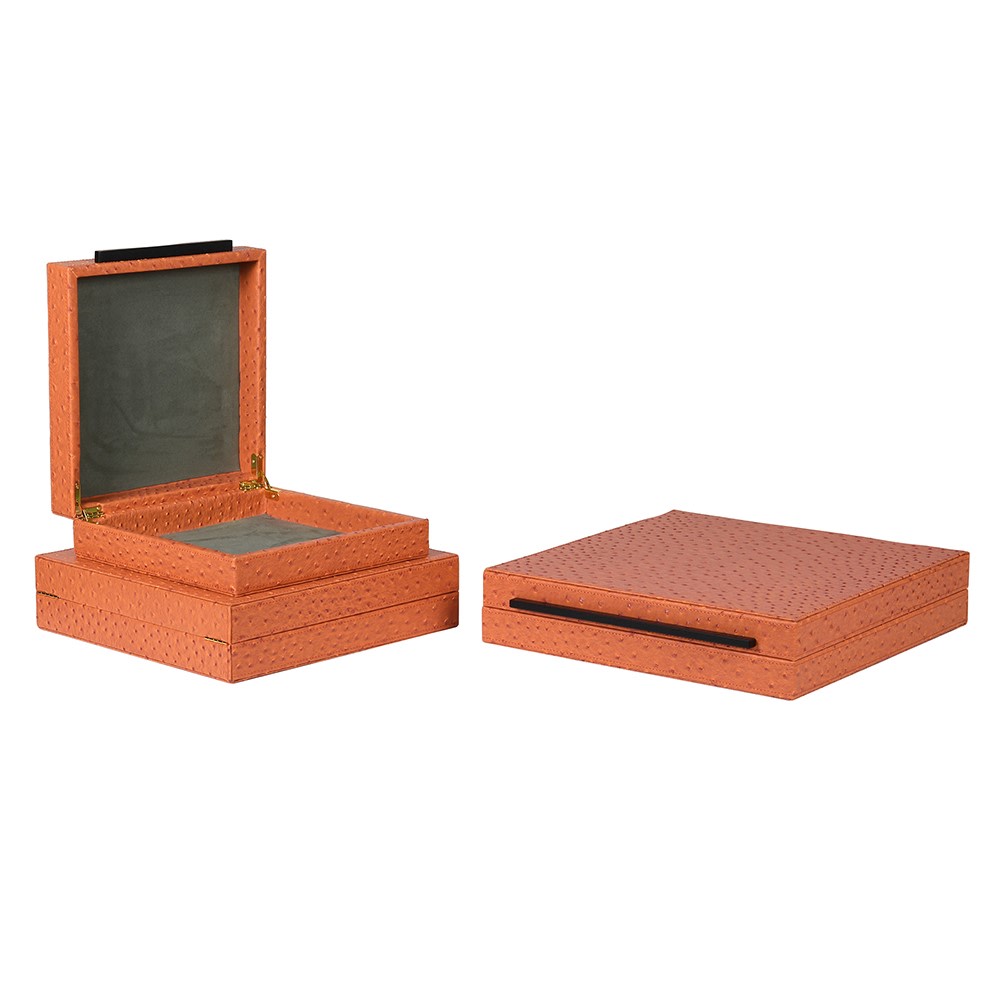 Set of 3 Burnt Orange Boxes