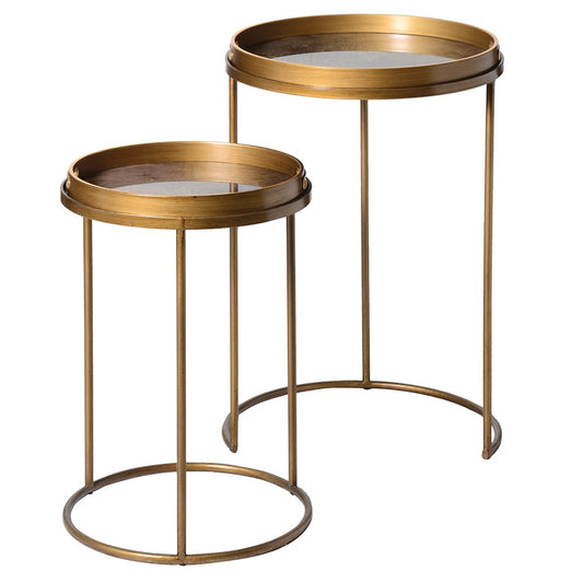 Nest of 2 Map Round Tray Tables