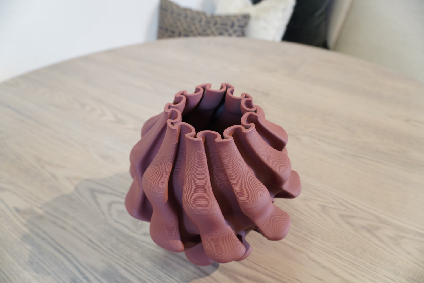 Burgundy 3D Printed Vase
