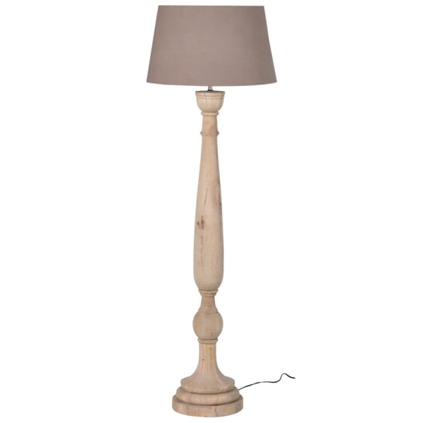 Wooden Floor Lamp with Shade