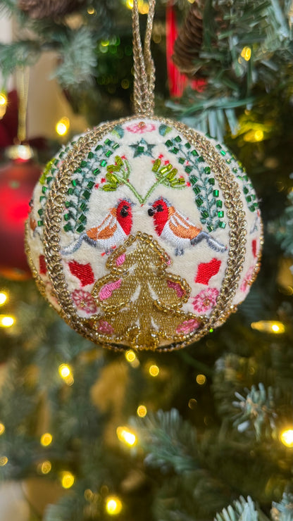 Beaded Round Baubles
