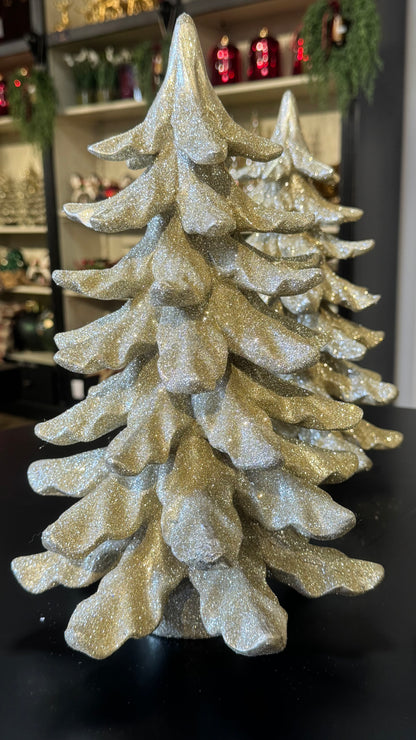Large Gold Glitter Christmas Tree