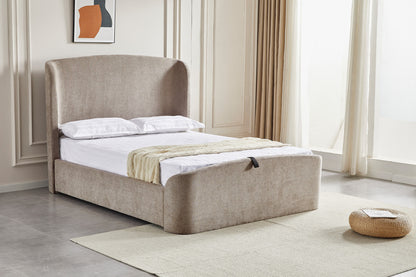 Palma Beige Kingsize Ottoman Bed