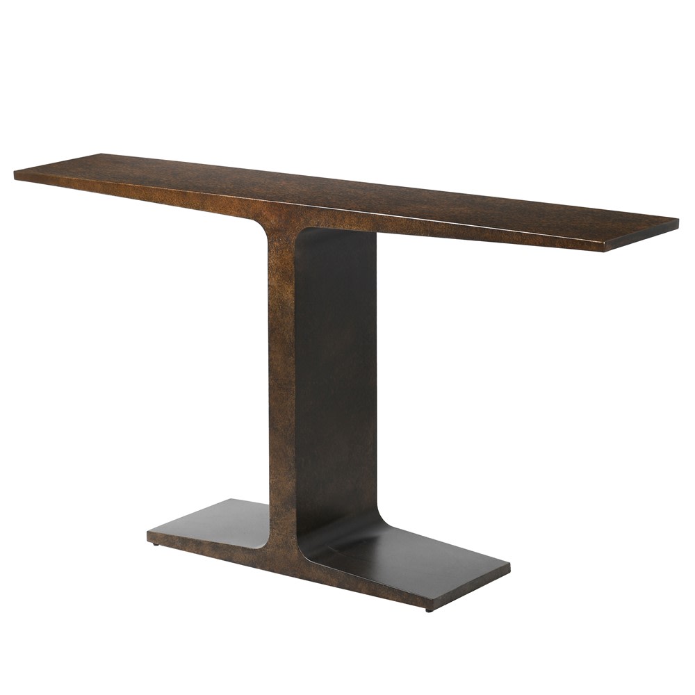 Brown Anvil Console Table