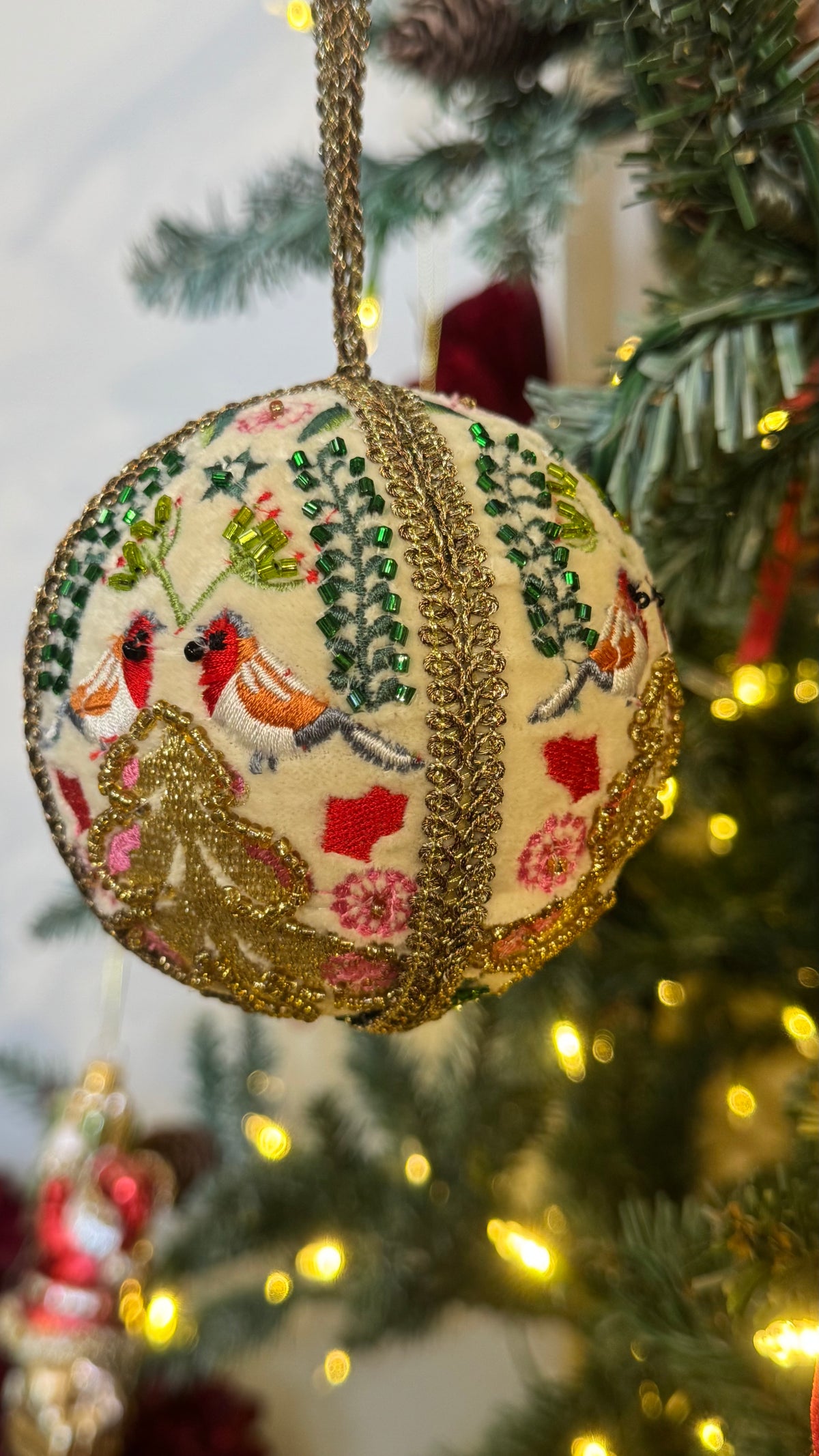 Beaded Round Baubles