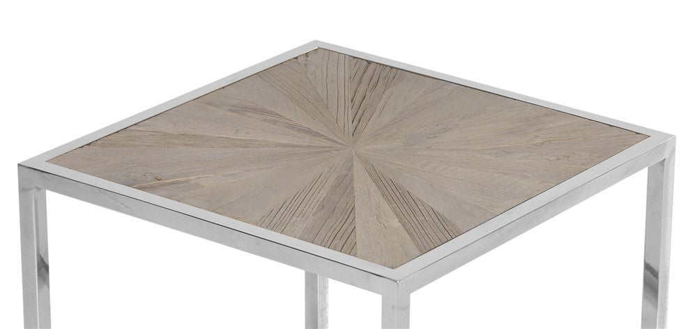 Parquet Top Square End Table
