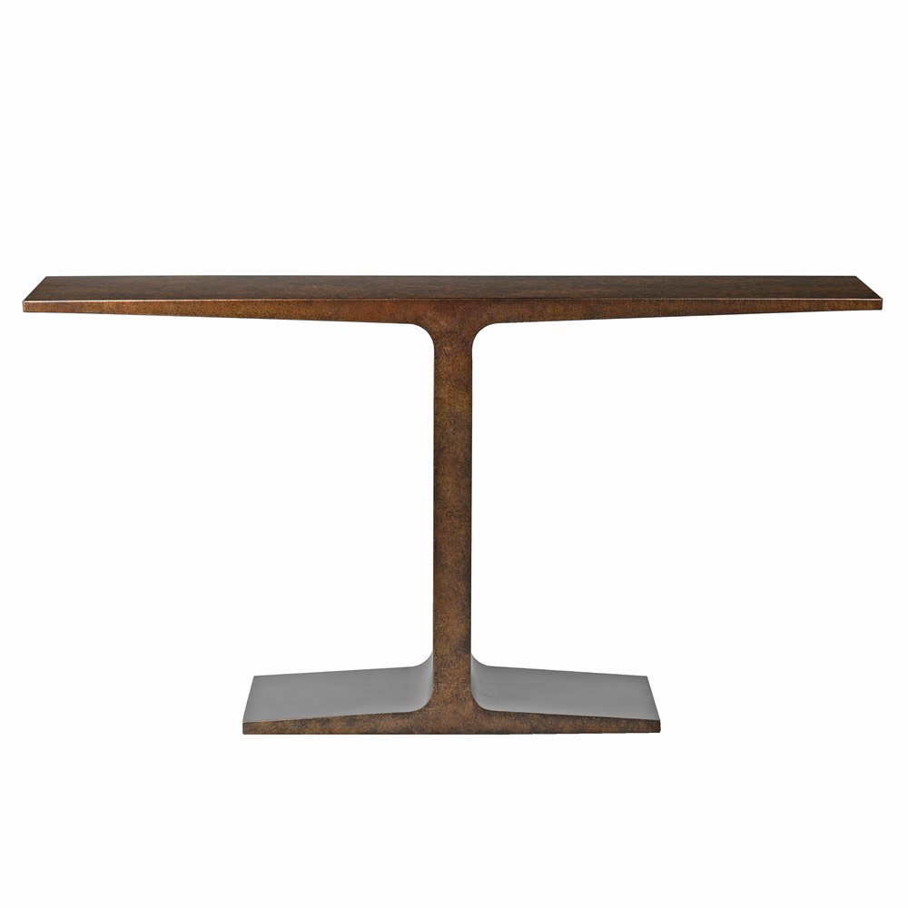 Brown Anvil Console Table