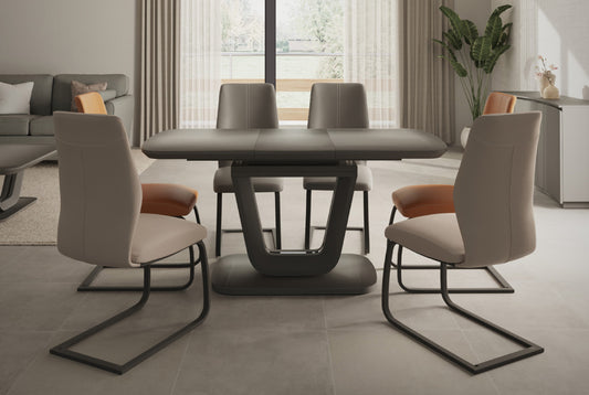 Barolo Graphite Extending Dining Table
