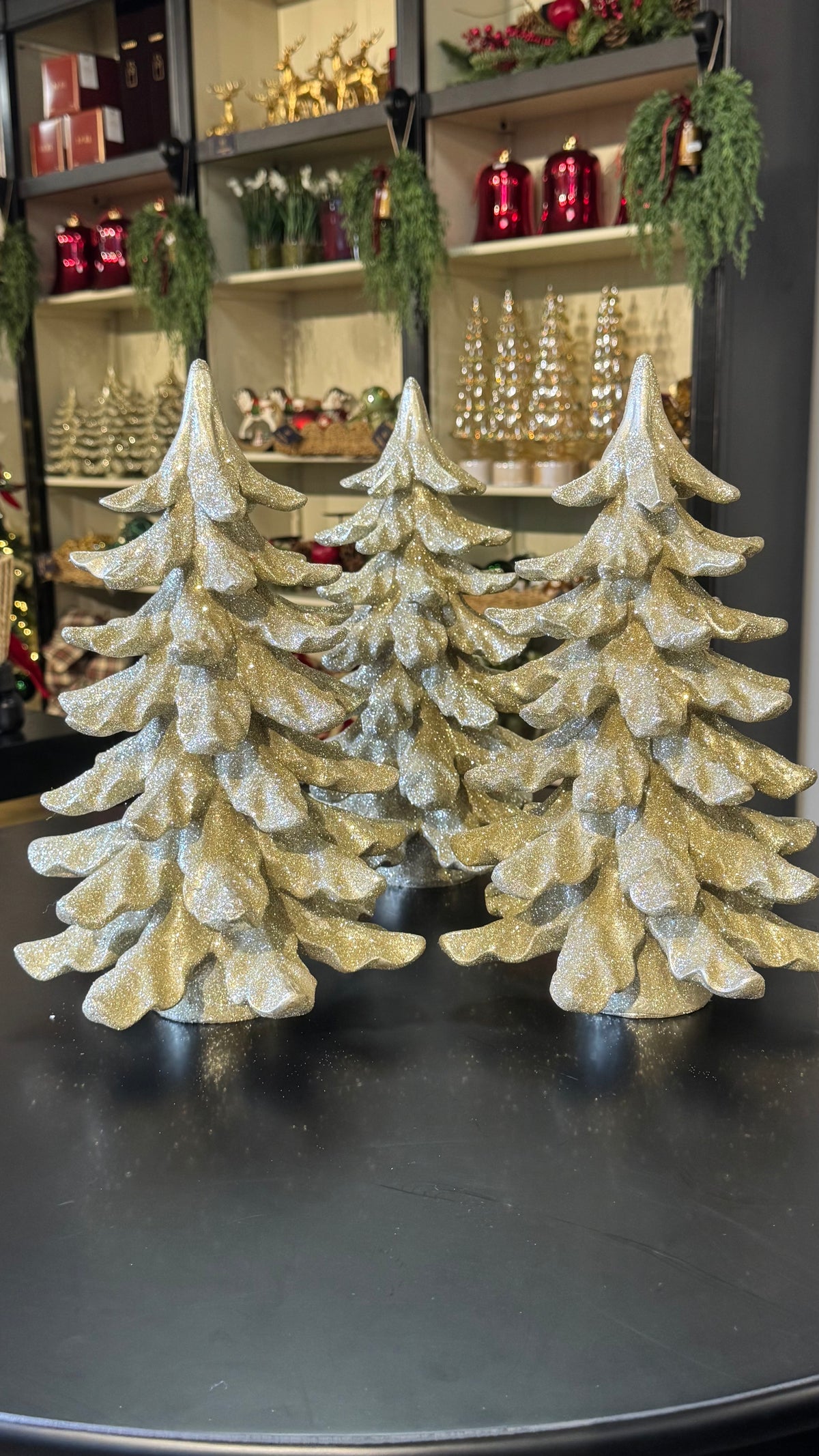 Large Gold Glitter Christmas Tree
