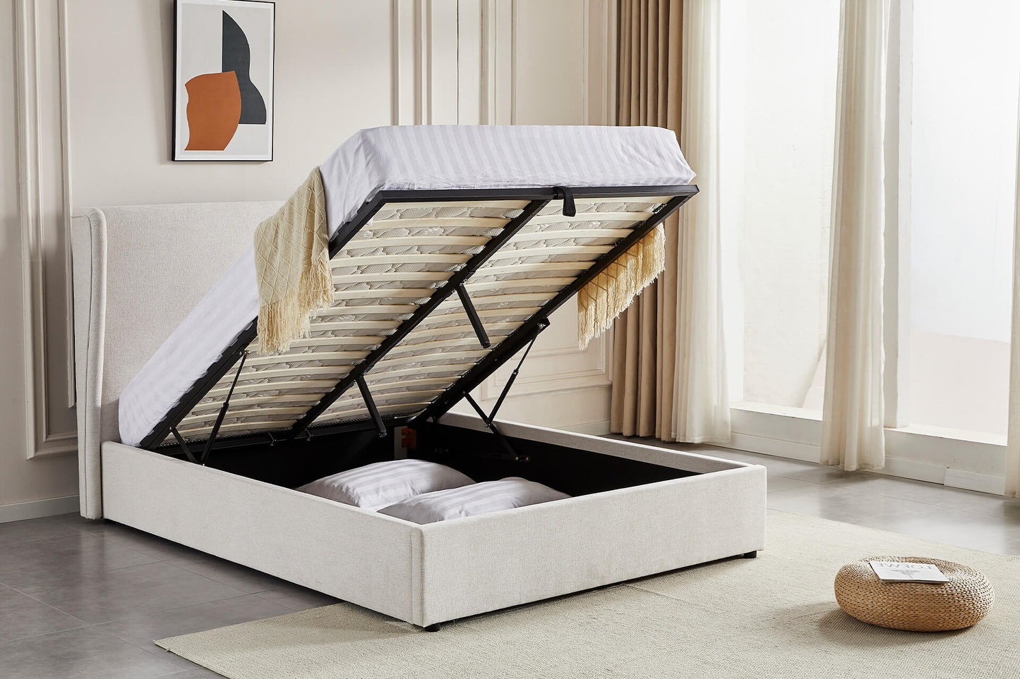 Madrid Kingsize Ottoman Bedframe