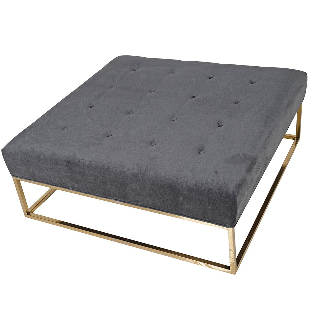 Grey Velvet Ottoman Coffee Table