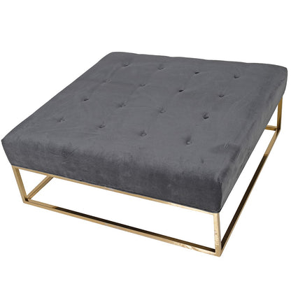 Grey Velvet Ottoman Coffee Table