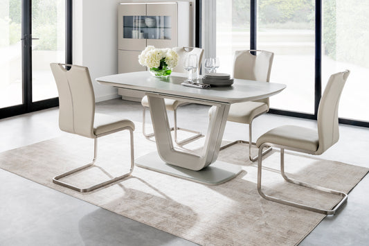Barolo Light Grey Extending Dining Tbale