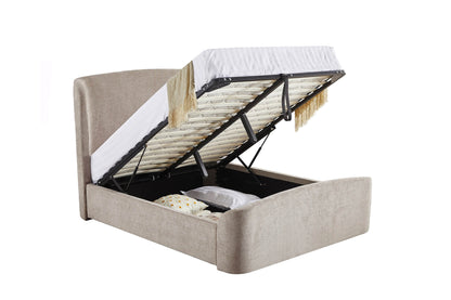 Palma Beige Kingsize Ottoman Bed