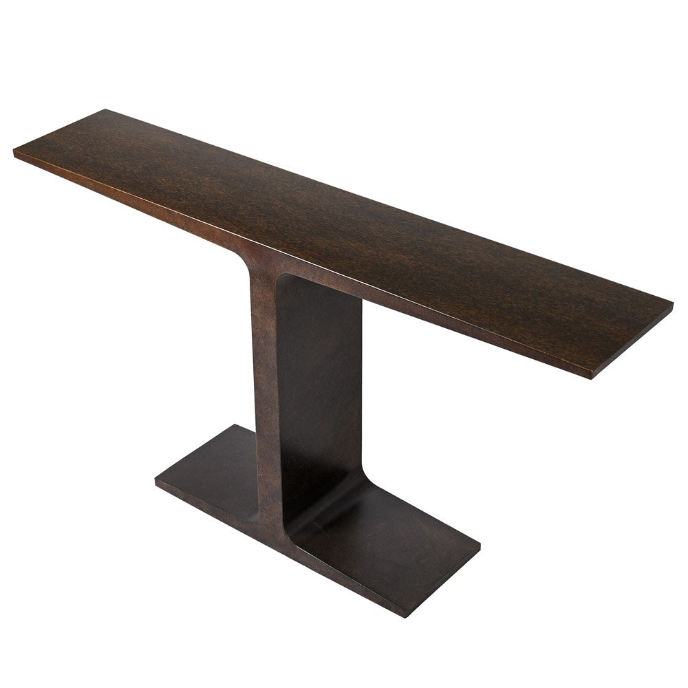 Brown Anvil Console Table