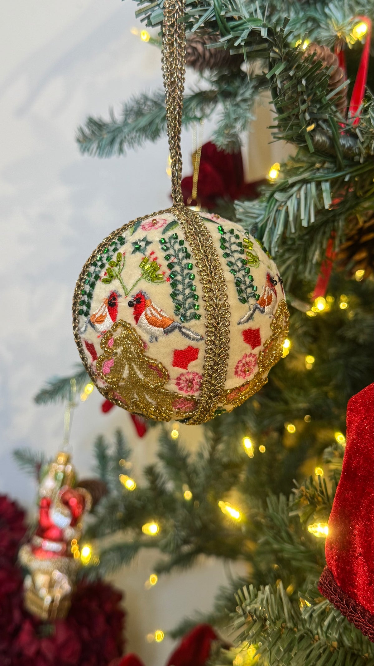 Beaded Round Baubles