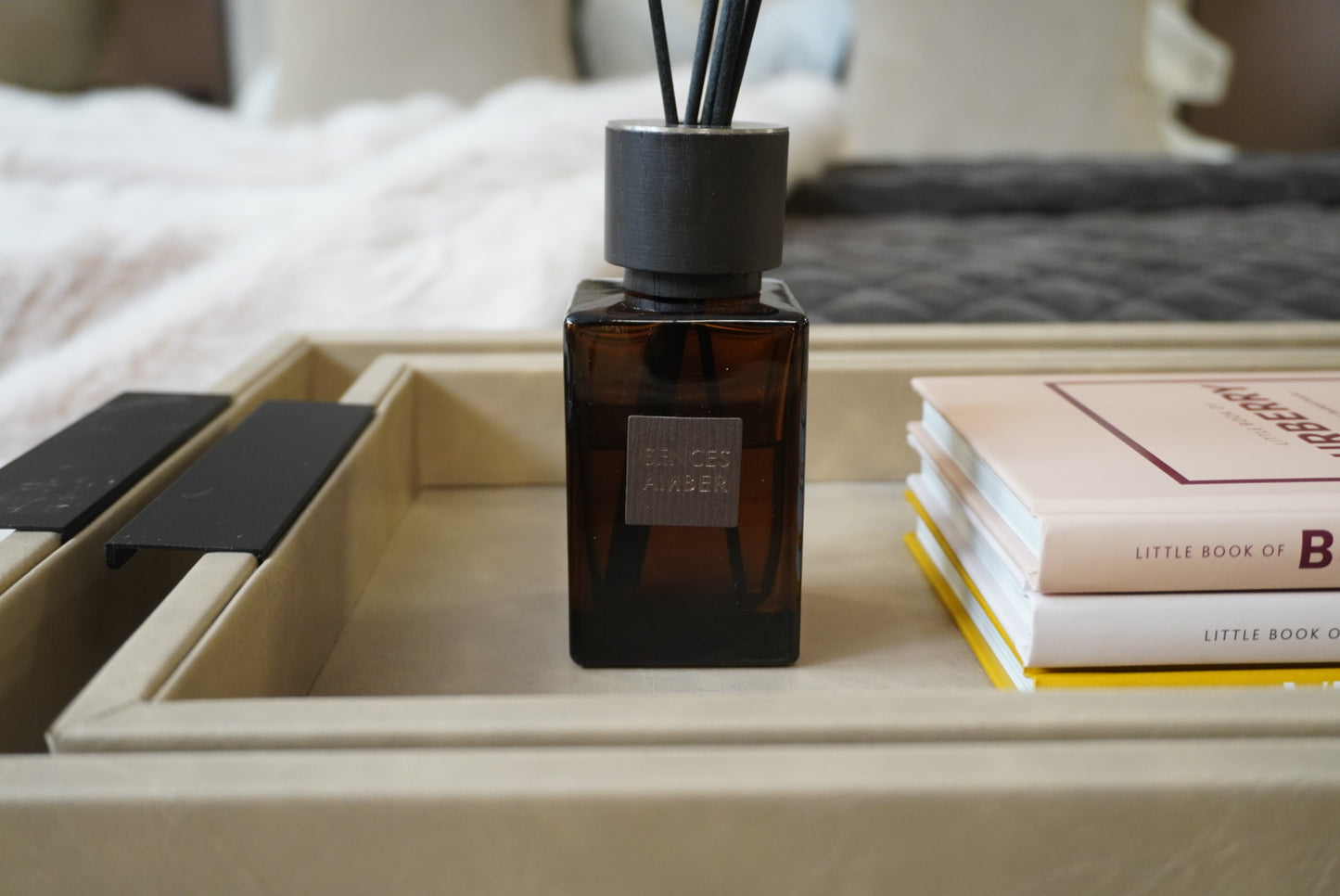 Set of 2 Faux Leather Trinket Trays