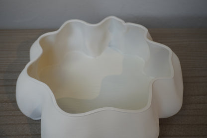 White Petal 3D Printed Bowl