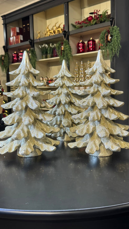Large Gold Glitter Christmas Tree